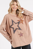 Mittoshop Mineral Wash Star Patch Long Sleeve T-Shirt