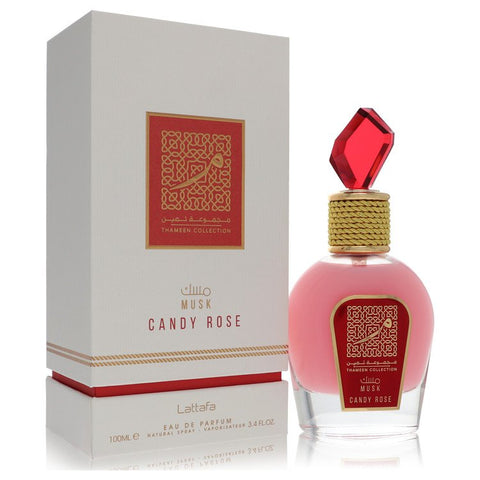 Lattafa Musk Candy Rose by Lattafa Eau De Parfum Spray (Unisex) 3.4 oz for Women