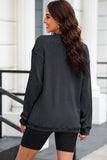 Heart Sequin Round Neck Sweatshirt