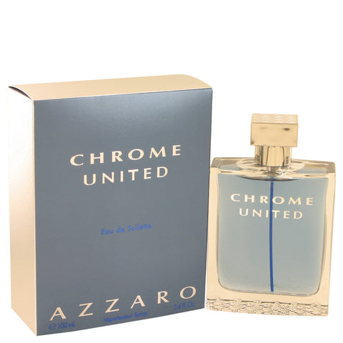 Chrome United by Azzaro Eau De Toilette Spray 3.4 oz for Men